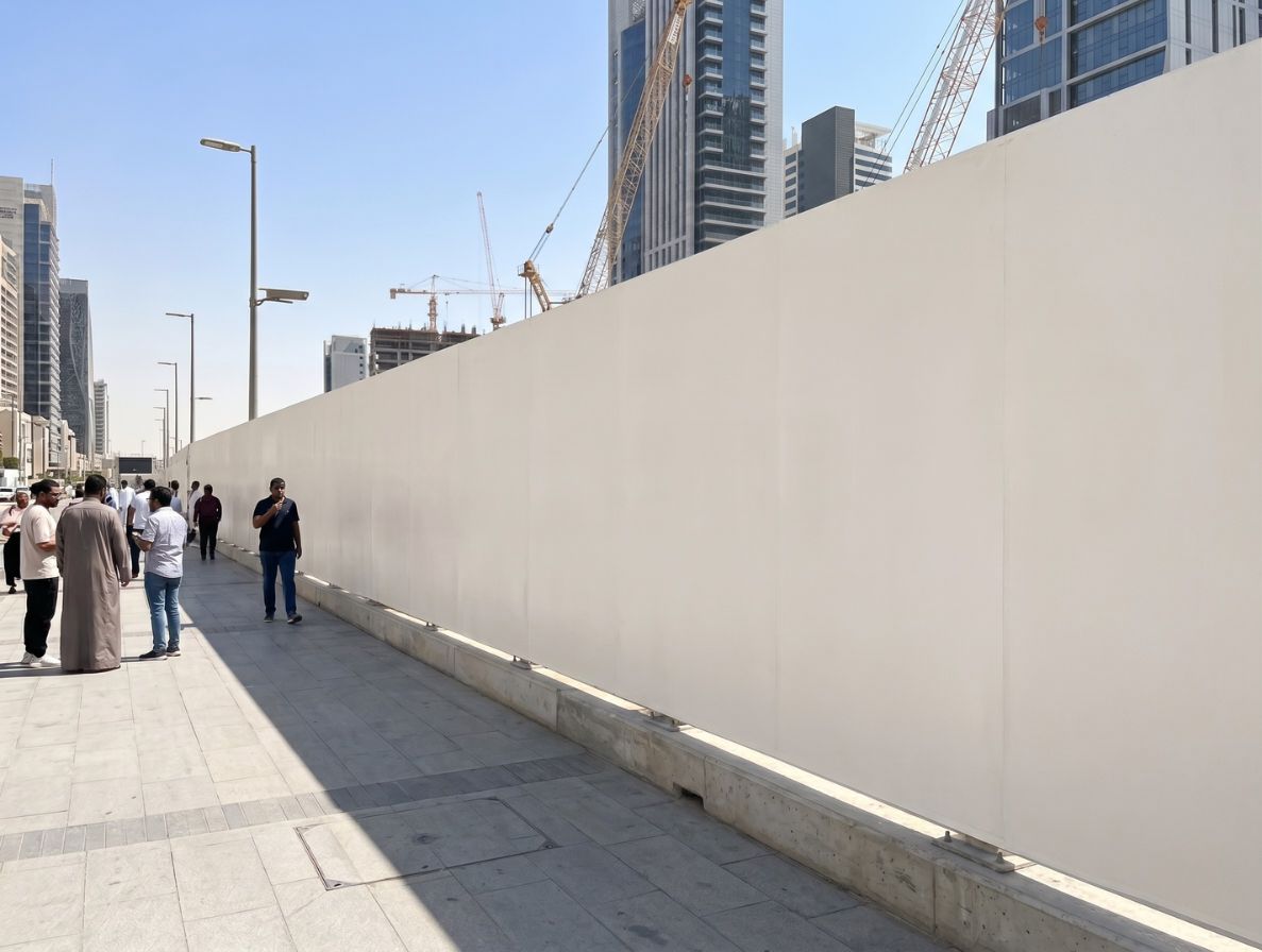 Site fence branding Riyadh — full-wrap graphics