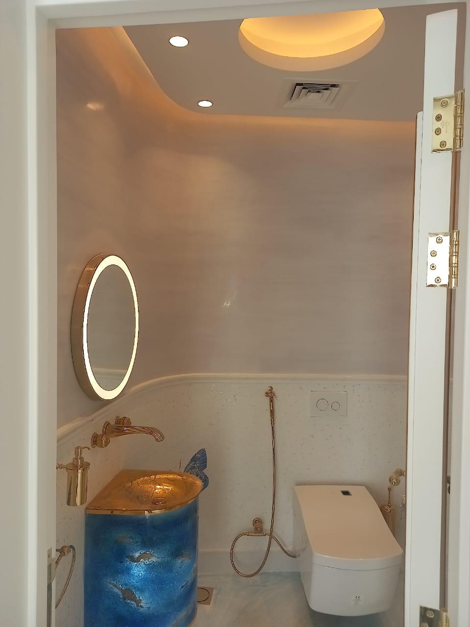 Poolside bathroom royal fit-out, private palace Riyadh — photo 24