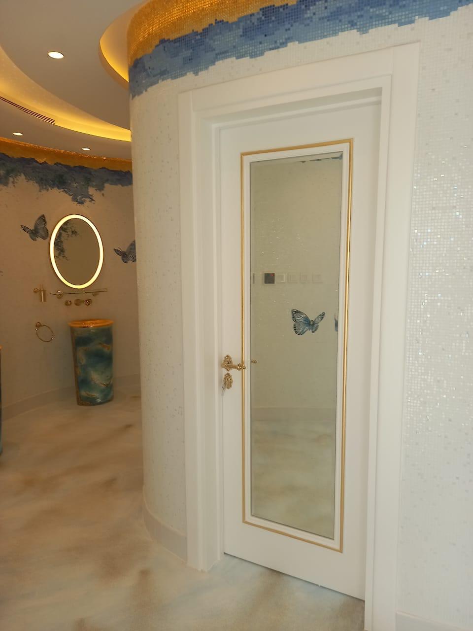 Poolside bathroom royal fit-out, private palace Riyadh — photo 25